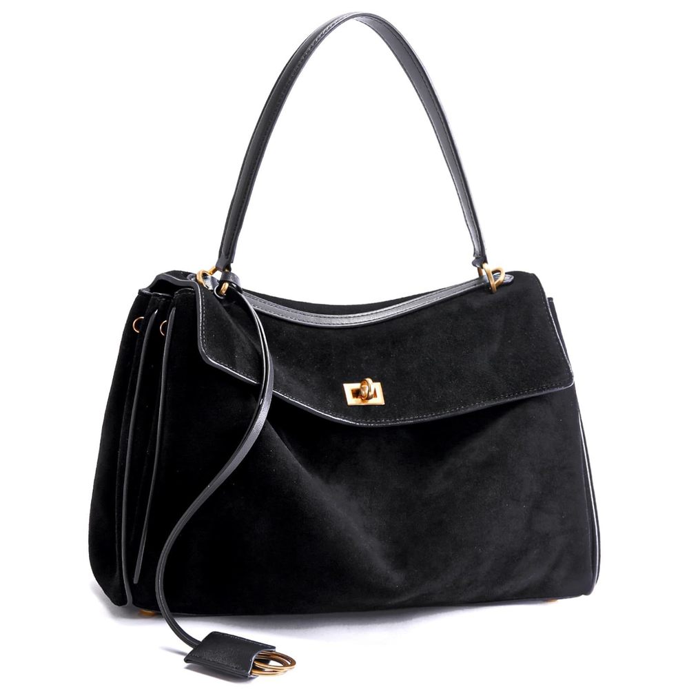 Leather Suede Tote Bag Genuine Leather Shoulder Handbag - Large :'D